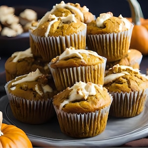Pumpkin Cream Cheese Muffins Recipe | Fall Baking Treat | Instant Digital Download | From Scratch Recipe PDF