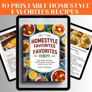 10 Homestyle Favorites Recipe Bundle | Comfort Food PDF Cookbook | Instant Download | Printable Family Dinners