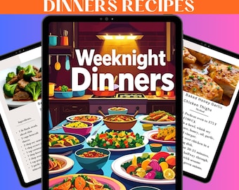 Easy Family Meals | Weeknight Dinners | 10 Printable Recipe eBook | Instant Digital Download PDF