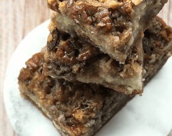 The Best Recipe Homemade & delicious PECAN CHEESECAKE SQUARES / dessert Recipe / Digital Download Recipe