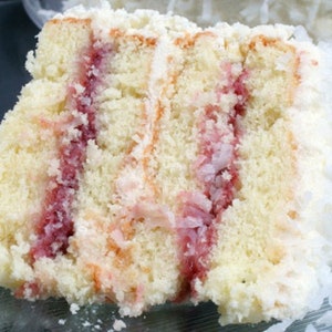 COCONUT Cake  With RASPBERRY FILLING, Recipe  Download