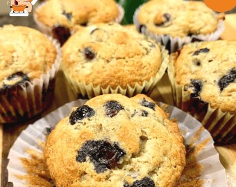 La mejor receta de pastel para MUFFINS DE ARÁNDANOS, Descargar archivo PDF, Descarga instantánea, Receta de descarga digital.