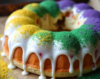 Gluten-Free King Cake Recipe | Mardi Gras Dessert | Instant Digital Download