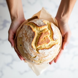 No-Knead Artisan Bread Recipe | Easy Homemade Bread | Beginner-Friendly Digital Recipe | Instant Download | Bakery-Style Crusty Bread