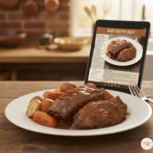 Classic Pot Roast Recipe – Tender Beef Roast with Potatoes (Printable PDF Download)