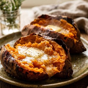 Baked Sweet Potatoes Recipe | Easy Oven Roasted Healthy Side Dish PDF