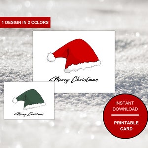 Cartolina di Buon Natale stampabile, digitale, download istantaneo, stampa a casa, auguri di vacanza