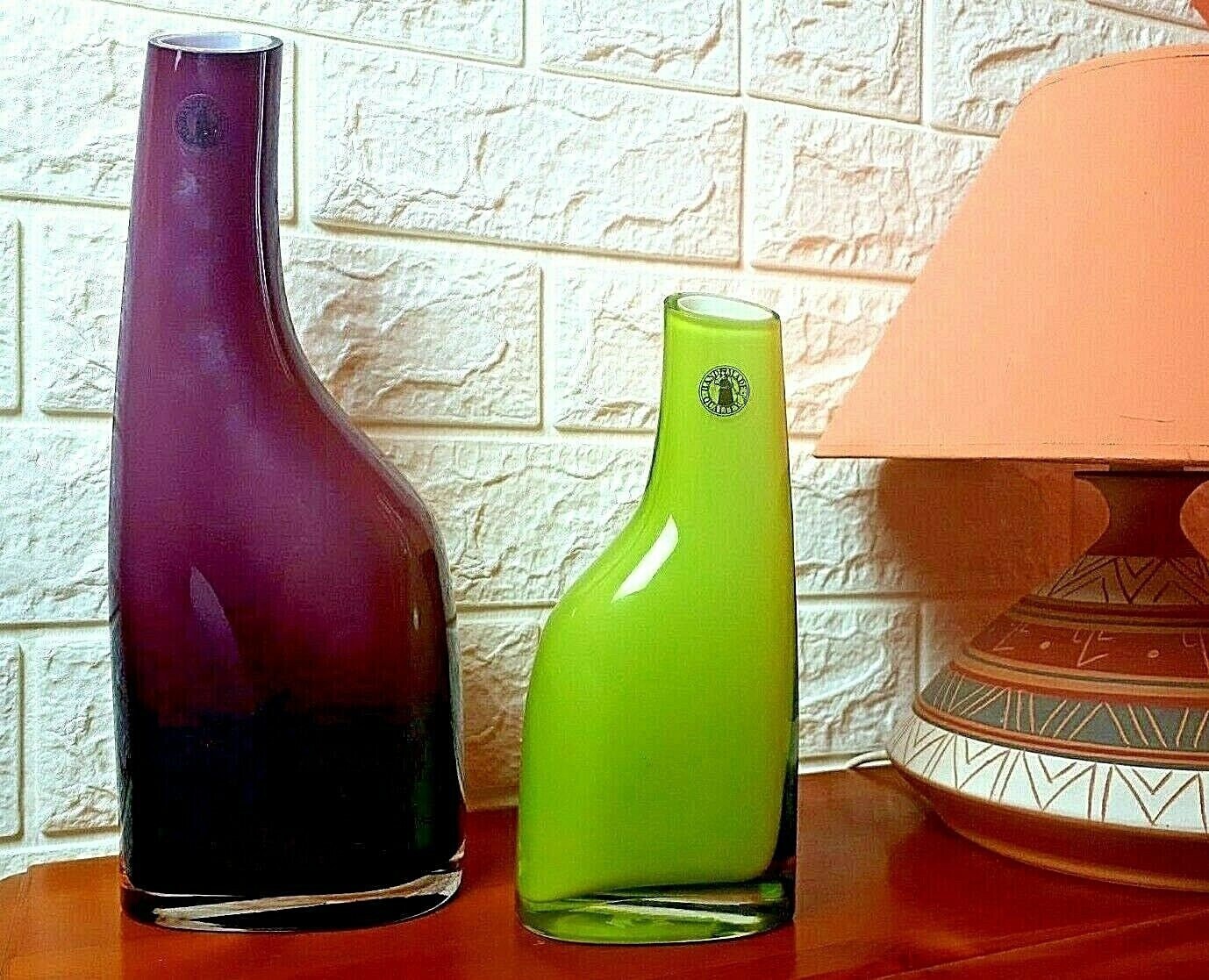 TREND FOR HOME Vaso Fiori Trasparente Vaso per Fiori 18 cm Vaso da Interno  Vaso Vetro Colorato Vasi Moderni da Interno Design per Decorazioni Casa, Poppy