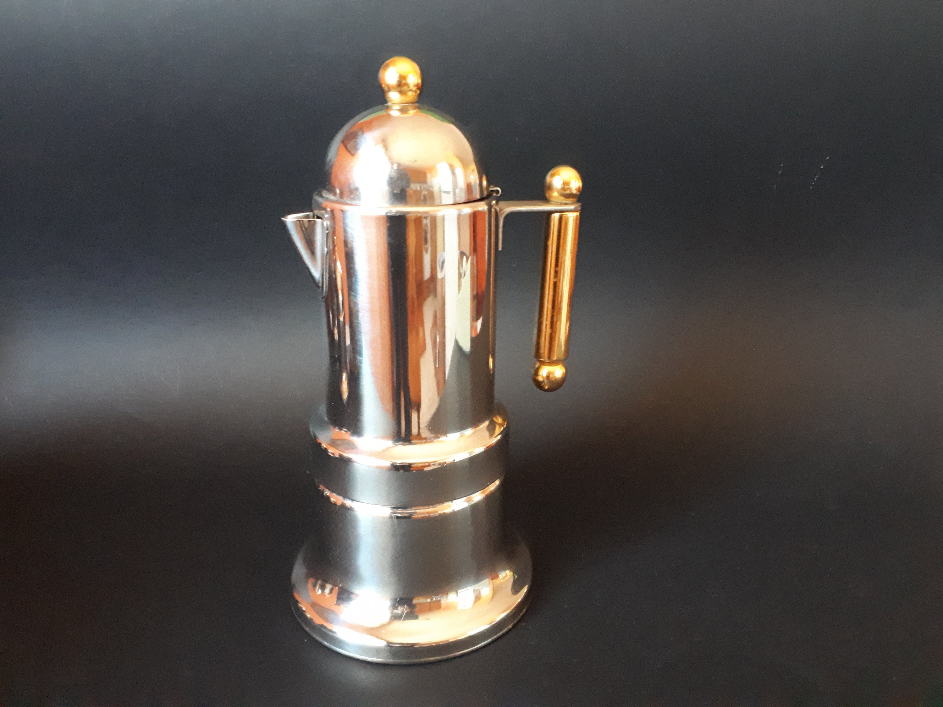 VEV Vigano Coffee Maker 2 Cups Kontessa Line 18/12 Stainless Steel