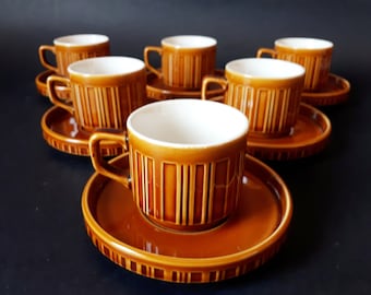Tasses à café espresso vintage italiennes en porcelaine blanche et argentée  avec base argentée, ensemble de café de 6 tasses by Tognana -  France