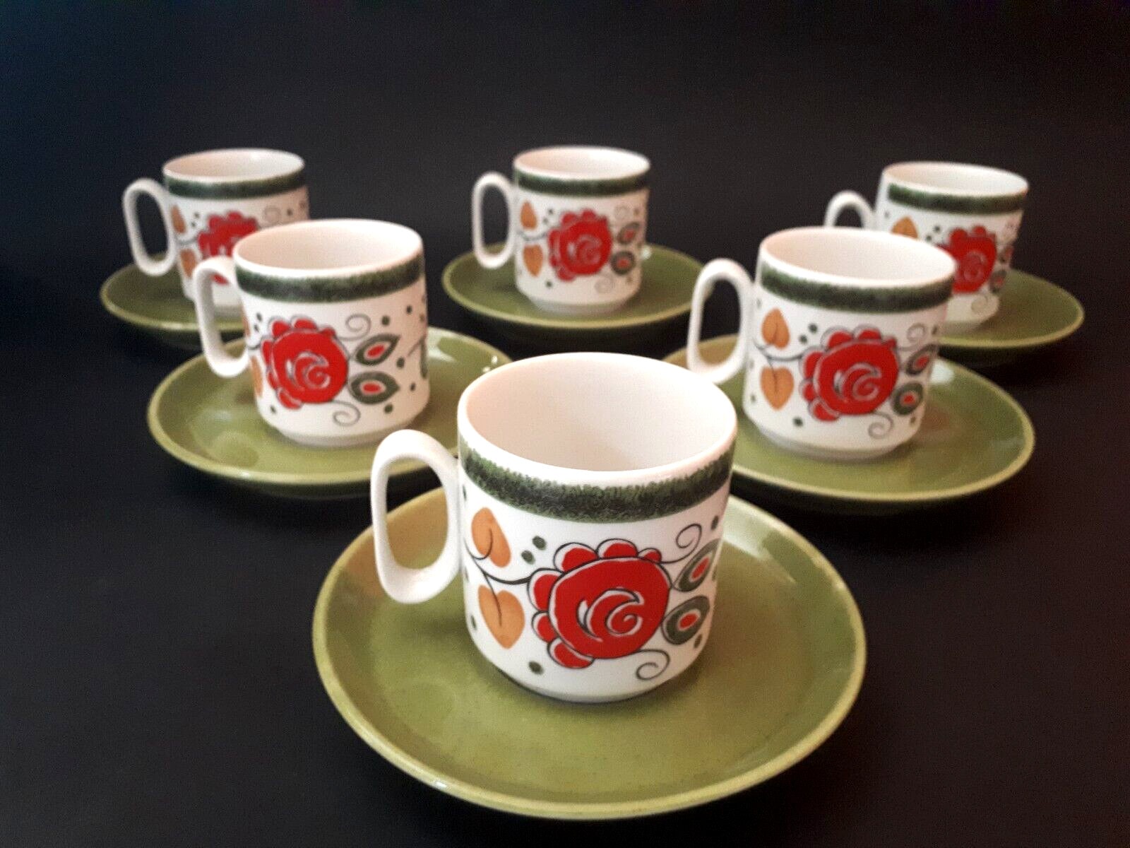 Tognana Set 6 Coffee Cups in Vintage Porcelain Made in Italy 70s - Etsy