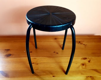 Ikea Frosta Tabouret Design Maria Vinka Rétro Moderne Noir Tabouret Vintage Années 90 Table Basse Chaise Ronde Basse