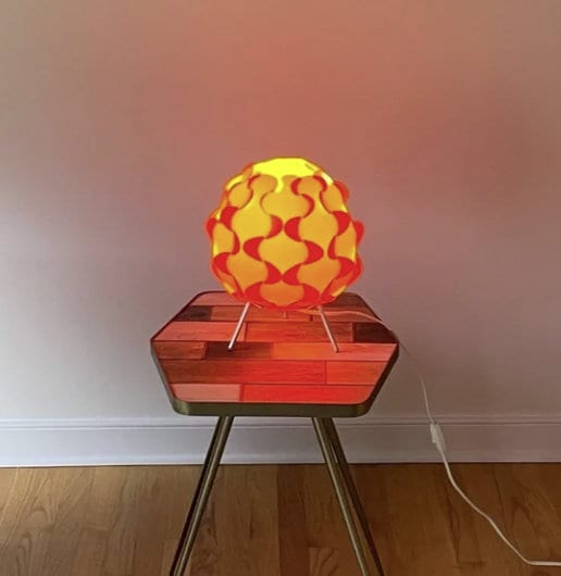 Table Lamp IKEA FILLSTA Orange Diameter 25 Cm Etsy Australia
