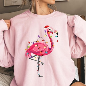 Pink flamingo sweater on sale