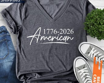 Koszulka z okazji 250. rocznicy USA: 1776–2026 Koszulka z grafiką patriotyczną o tematyce wolności