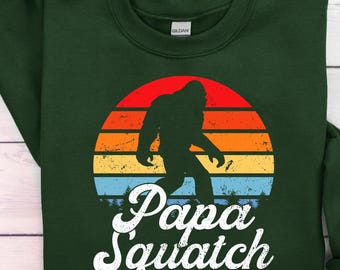 Sasquatch Papa Big Foot Sweatshirt, Funny Bigfoot Shirt, Bigfoot Dad Shirt, Yeti Shirt, Cool Shirt, Hiking Shirt, Sasquatch Sweatshirt