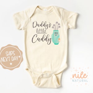 Daddy&#39;s Golfing Buddy Onesie®, Daddy&#39;s Little Caddy, Daddy Baby Announcement, Golfing Natural Toddler Shirt, Daddy&#39;s Caddy Baby Clothes