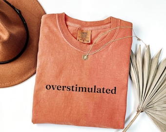 Comfort Colors® Overstimulated Shirt for Mom, Cowboy Frog Shirt, Unhinged TShirt, Weirdcore Clothing, Weird Stuff Funny T Shirt, Gen Z Shirt