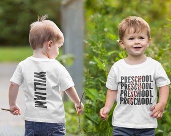 Custom Back to School Shirt, Personalized Kids Name Shirt, Kindergarten Shirt, Trend School Clothing for 1st day of school, First Grade Tee