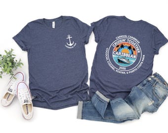 Custom Caribbean Cruise Shirt, Caribbean Cruise Shirt, Front Back Custom Family Cruise Shirt, Group Cruise Tee, Family Matching Cruise Shirt