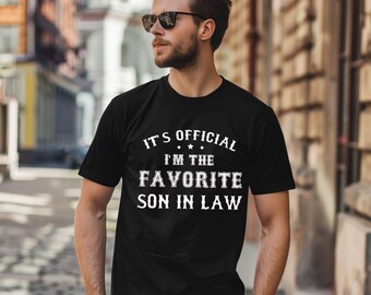 It's Official I'm the Favorite Son-In-law Awesome Mother-In-Law T-Shirt, Son In Law T-Shirt, Gift For Your Son In Law, Fathers Day Sweater