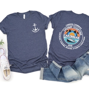 Custom Caribbean Cruise Shirt, Caribbean Cruise Shirt, Front Back Custom Family Cruise Shirt, Group Cruise Tee, Family Matching Cruise Shirt