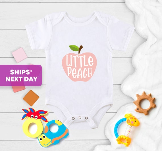 Cute Little Peach Onesie® Peach Baby Onesie® Hipster Baby Etsy