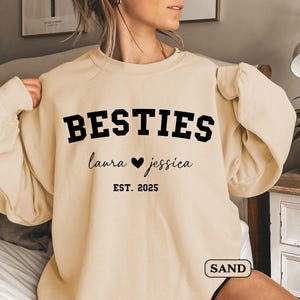 Custom Bestie Sweatshirt & Hoodie, Bestie Sweatshirt, Bestie Hoodie, Bestie Outfit, Best Friend Sweatshirt, Matching Best Friend Shirts