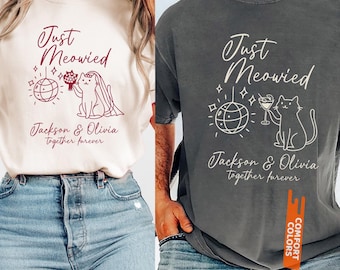 Comfort Colors® Just Married Shirt, Newlyweds Shirts, Honeymoon Matching Shirts Mr and Mrs Shirts, Funny Honeymoon  Funny Husband and Wife