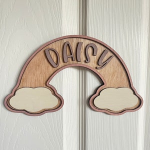 Personalised Wooden Rainbow Name Sign: Baby Girl Nursery Decor,kids name sign,wooden name plaque