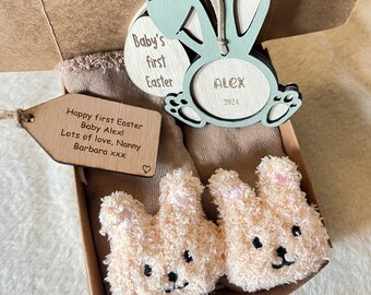 Baby's first Easter gift box for newborn Easter keepsake for new baby gift for Easter baby’s 1st Easter tree decoration Boys Easter gift set