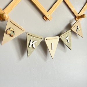 Personalised farm bunting for bedroom bunting farmyard bunting for boy farm theme nursery boy nursery farm garland for kids room decoration