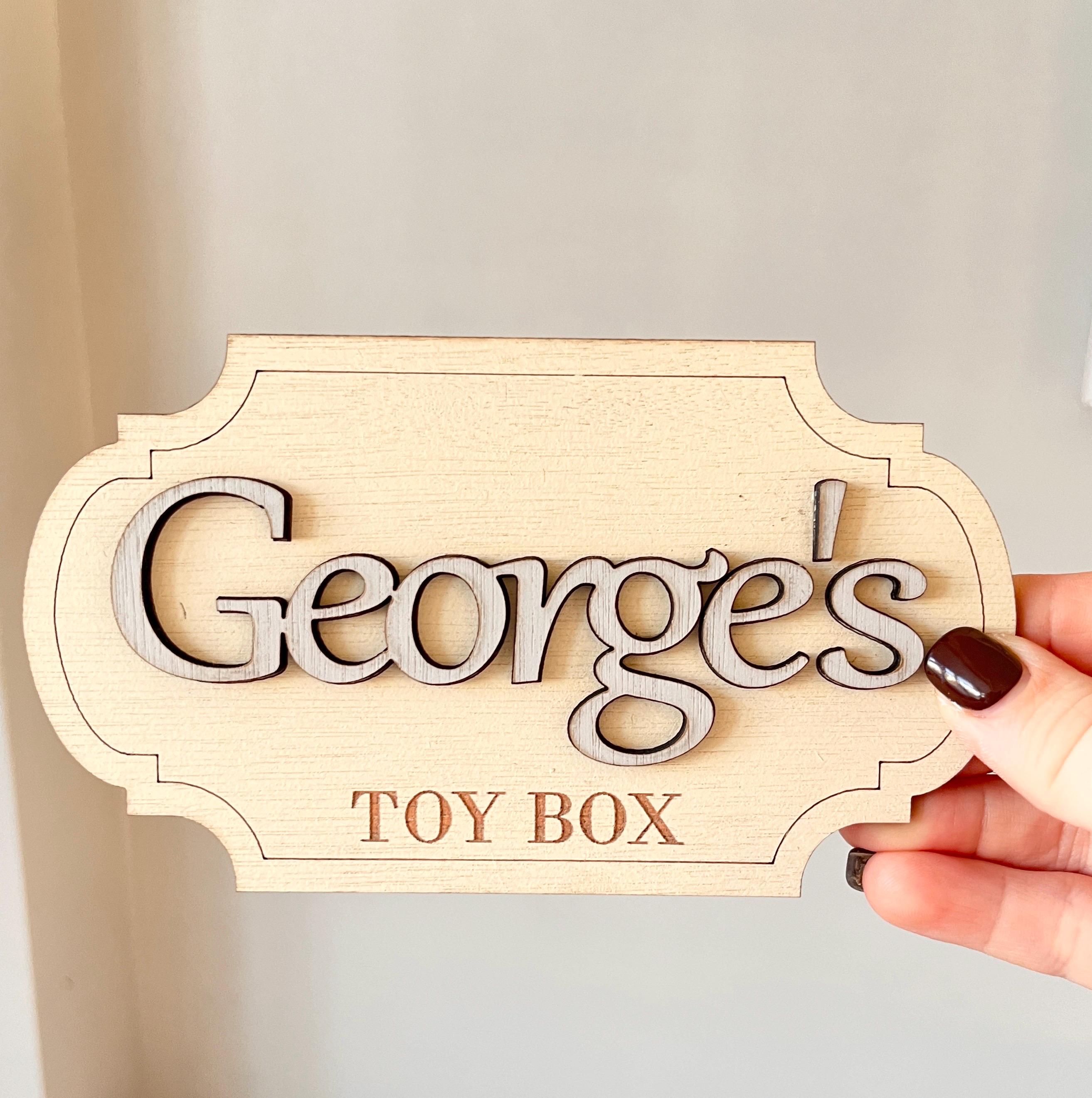 Personalized Wooden Toy Box Name Sign: Nursery Decor - Etsy