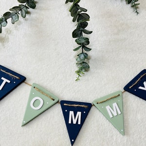 Boys Reusable happy birthday bunting Birthday decorations party decorations green boys birthday party birthday garlands Happy birthday sign image 8