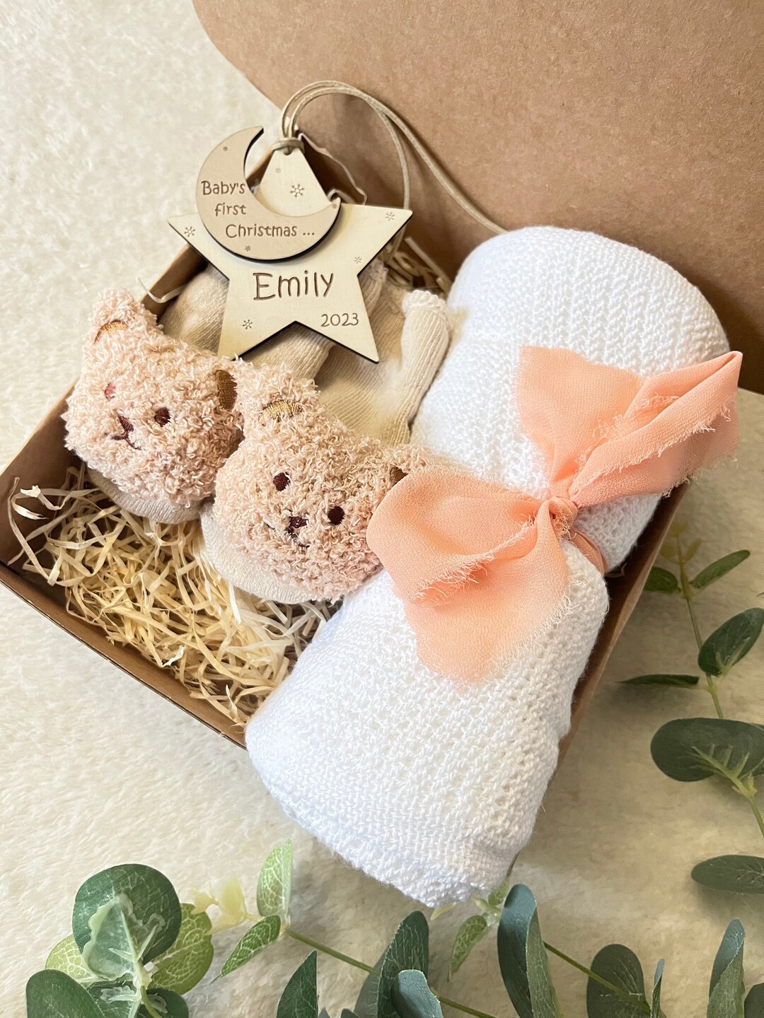Christmas Baby Gift Set for Baby Girl Blanket Gift Box Christmas