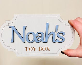 Personalised Toy Box Sign Girl Nursery Name Plaque wooden letters for toy box baby name sign nursery decor kids room sign toy box decoration