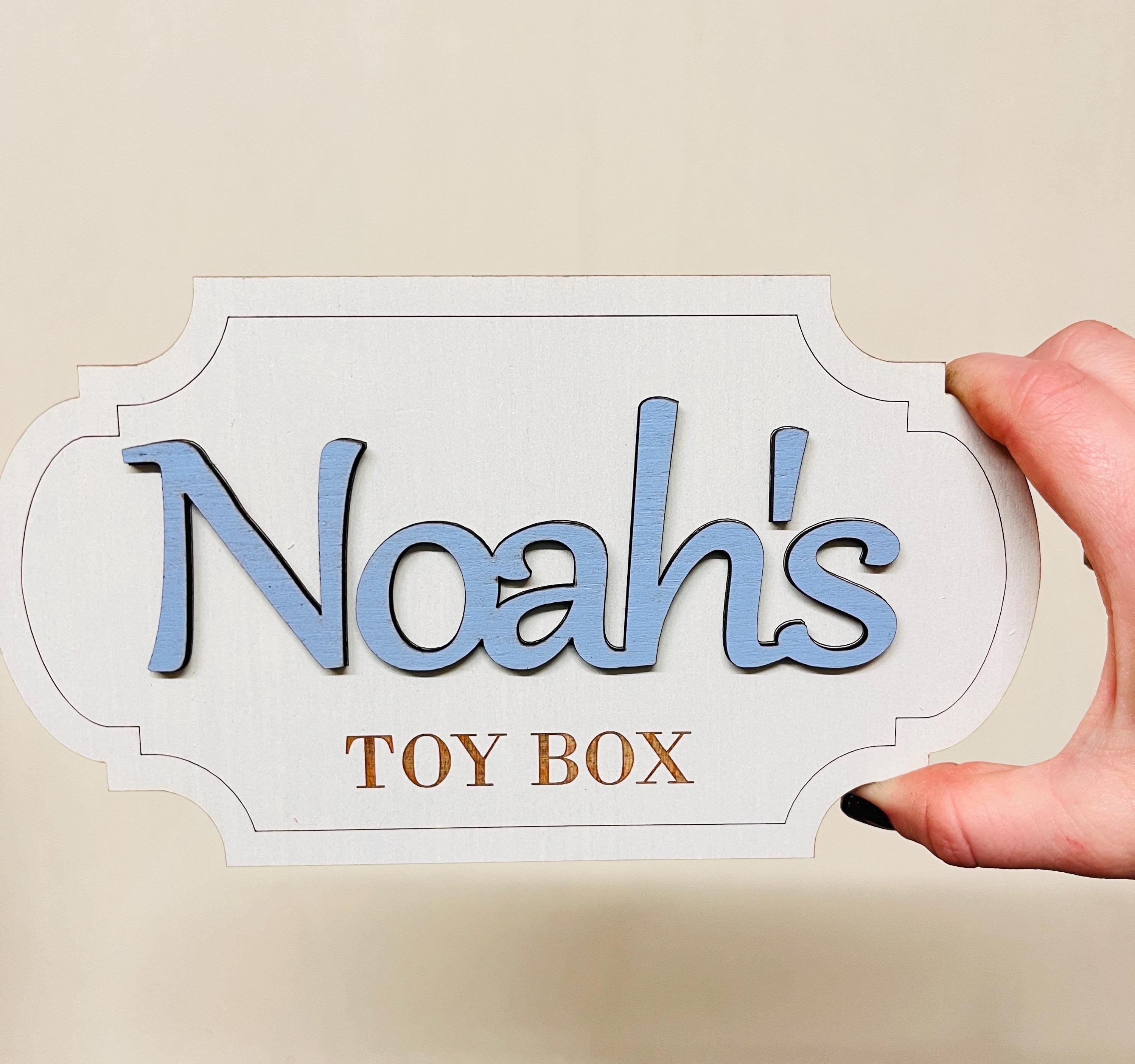 Personalised Toy Box Sign Girl Nursery Name Plaque Wooden Letters for ...