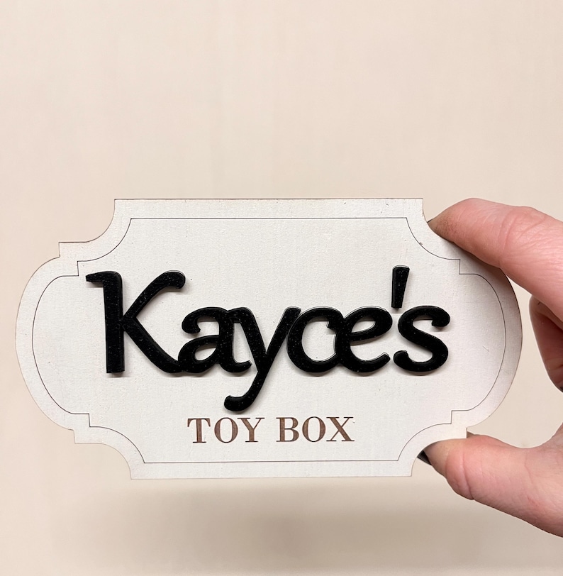 Personalised Toy Box Sign Girl Nursery Name Plaque wooden letters for toy box baby name sign nursery decor kids room sign toy box decoration Black