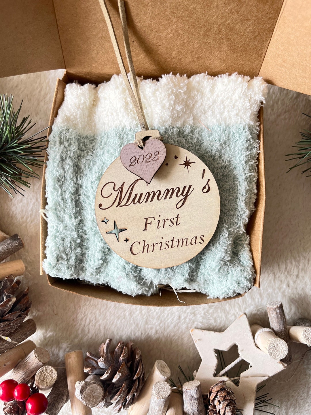 Mum's First Christmas Custom Gift Box for Mummy 1st Christmas Custom