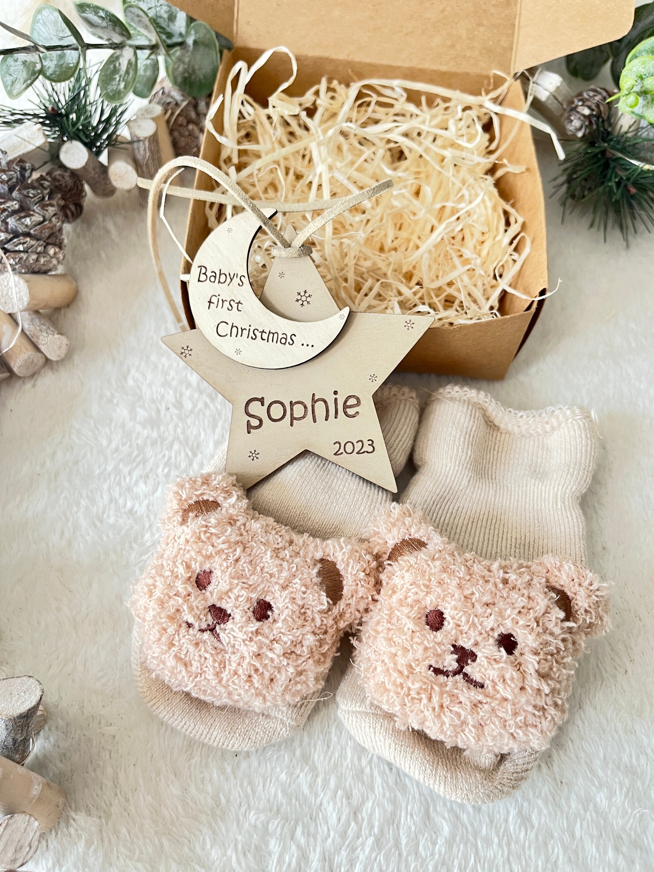 Baby&#39;s first Christmas gift box for baby Christmas gift for baby Christmas bauble Christmas tree bauble gift for new mum and dad baby gift