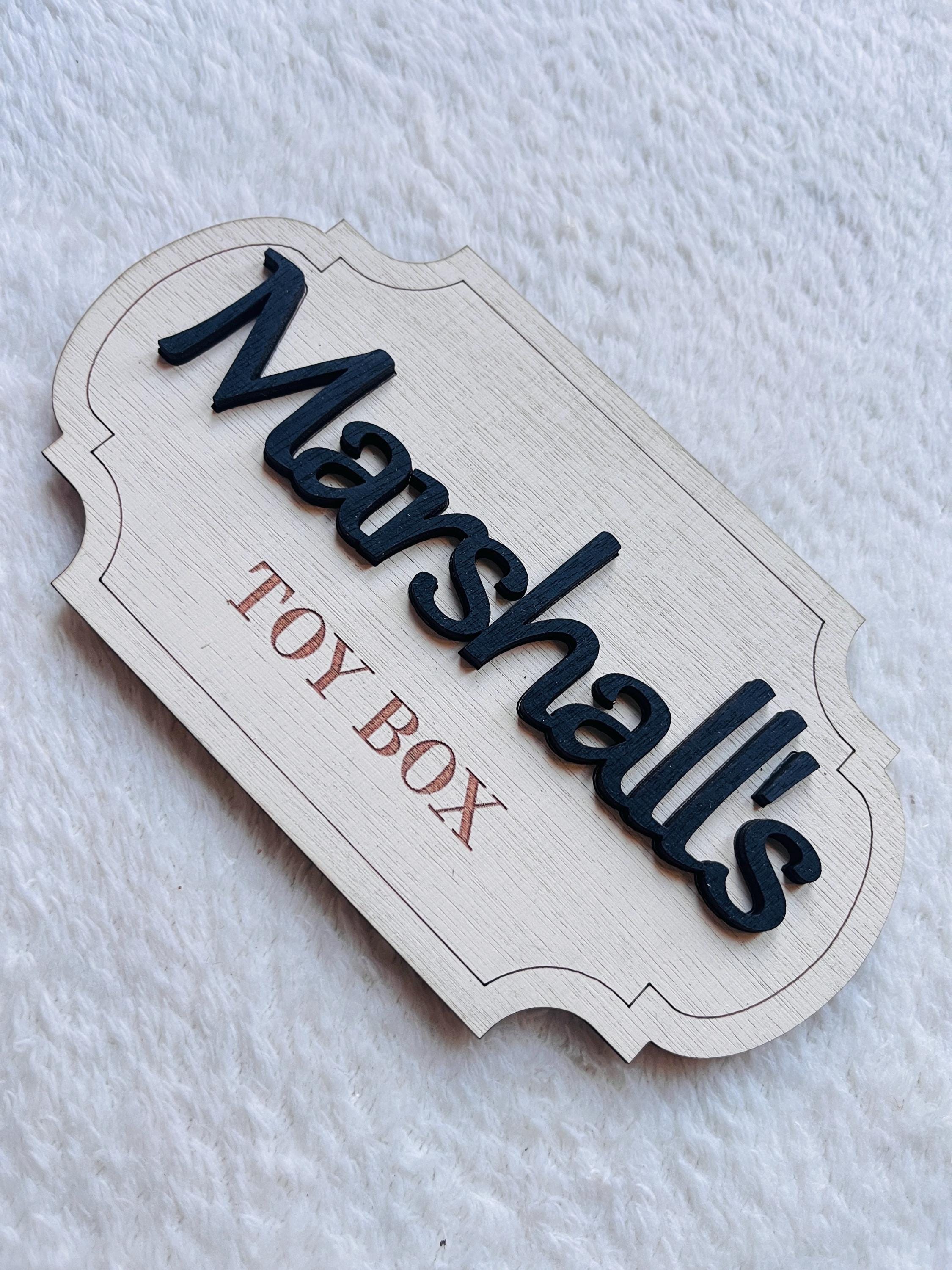 Personalized Wooden Toy Box Name Sign: Nursery Decor - Etsy