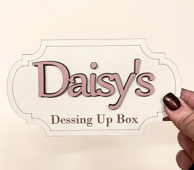 Personalised Toy Box Sign Girl Nursery Name Plaque wooden letters for toy box baby name sign nursery decor kids room sign toy box decoration image 7