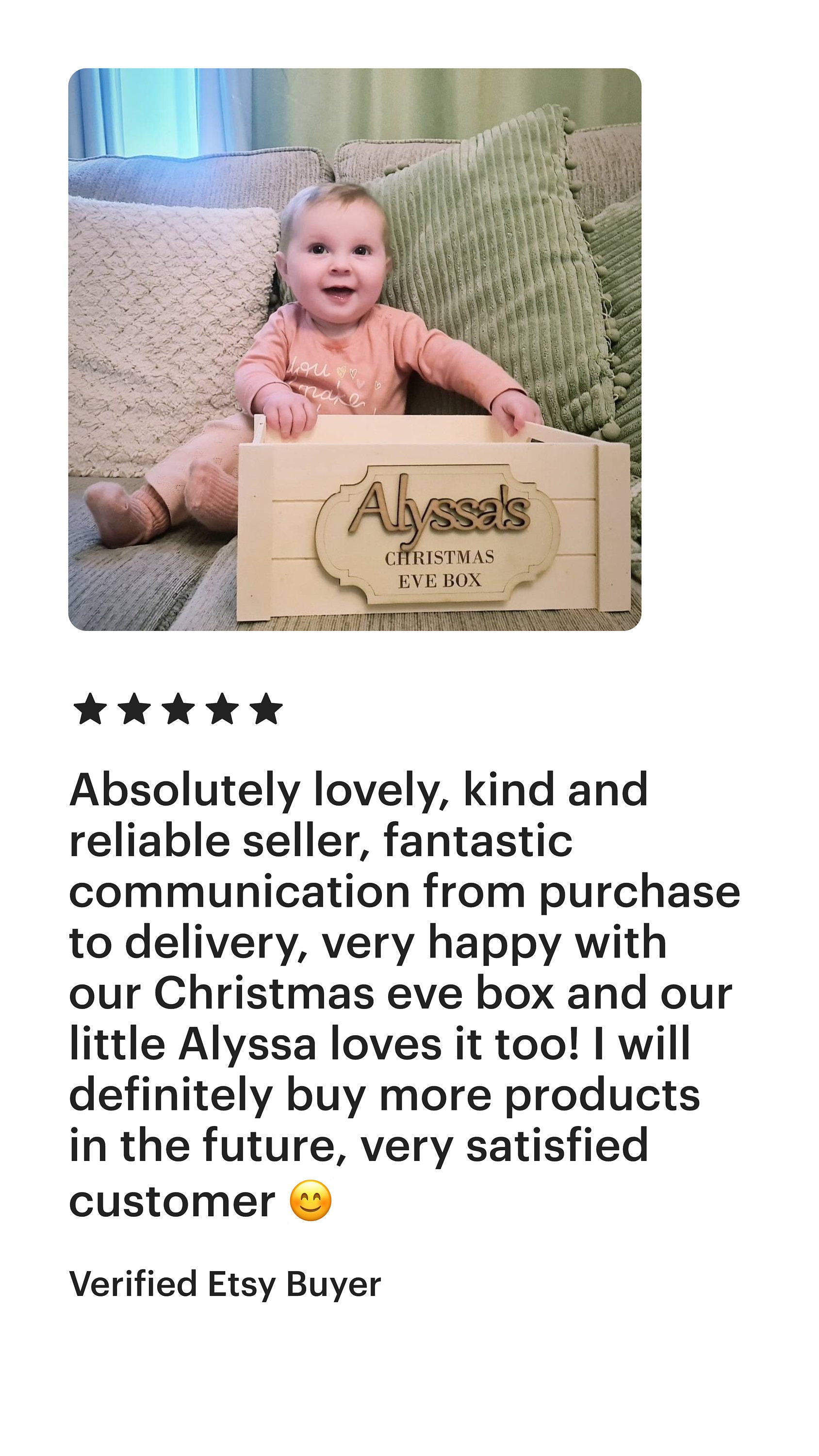 Christmas Eve Box Plaque Xmas Eve Box Ideas Personalised Name Sign for Girl  Engraved Wooden Name Keepsake Gift Box for Kids Crate Sign