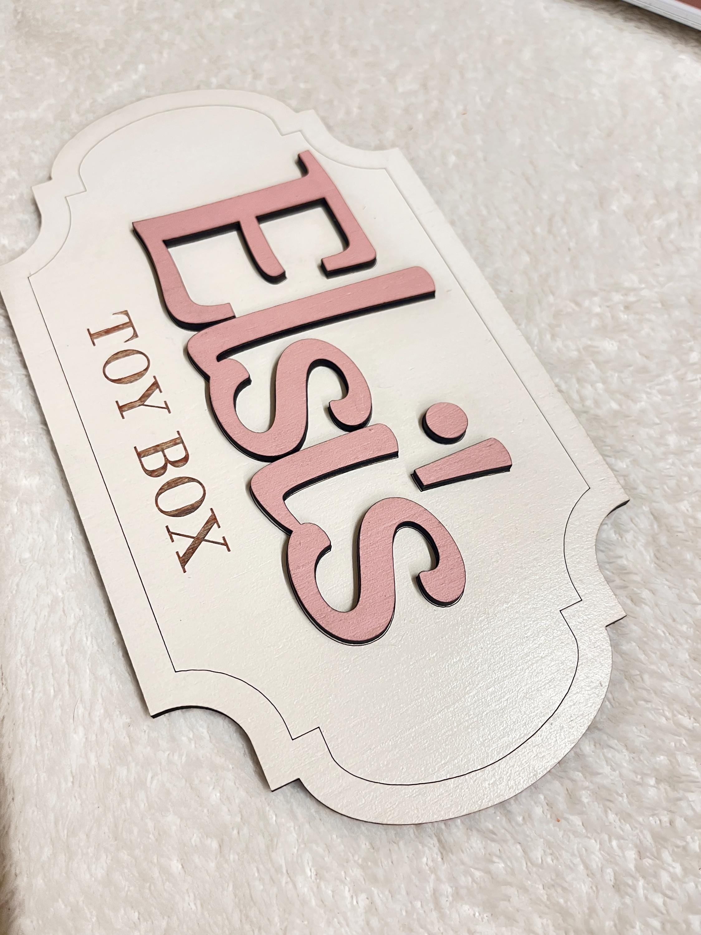 Personalized Wooden Toy Box Name Sign: Nursery Decor - Etsy