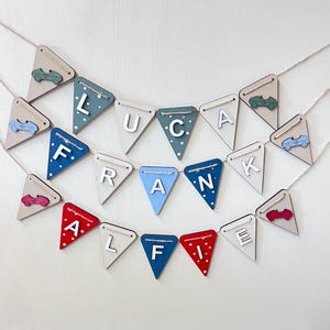 Car name bunting car nursery theme name decor vintage