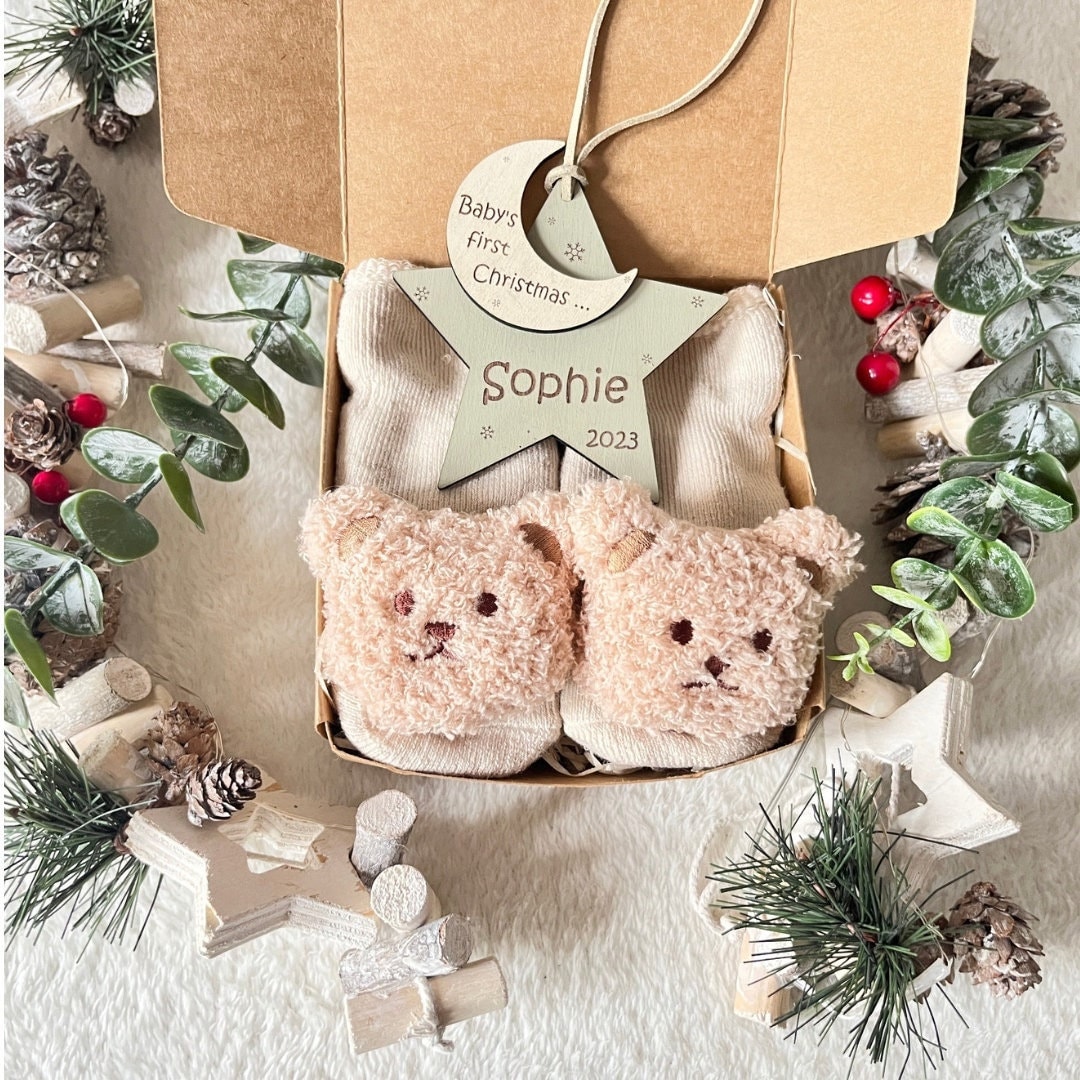 Baby&#39;s first Christmas gift box for baby Christmas gift for baby Christmas bauble Christmas tree bauble gift for new mum and dad baby gift
