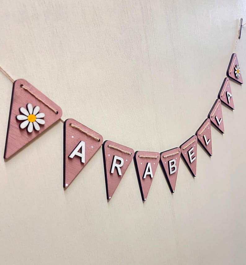 nursery name banner Girl bedroom decor