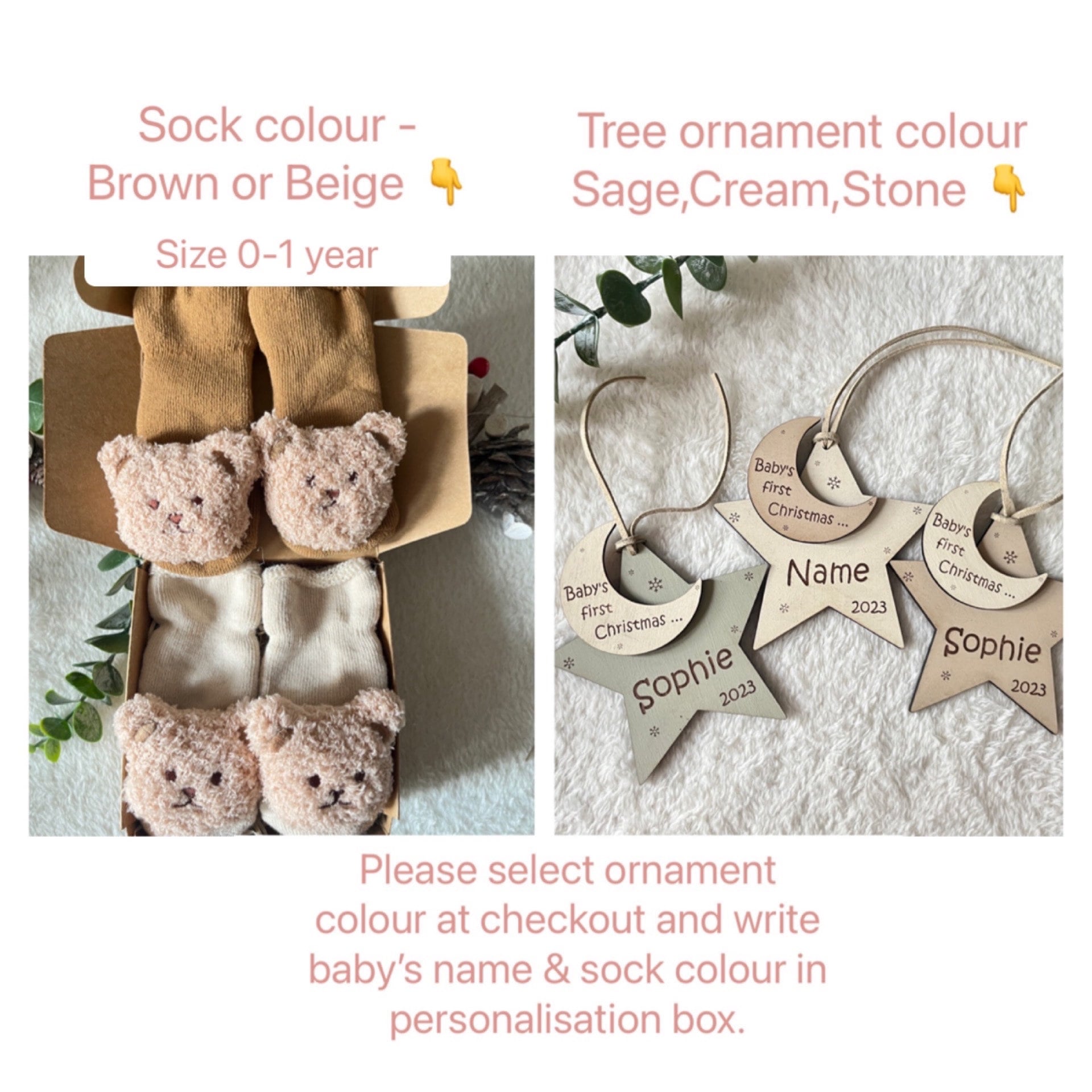 Baby&#39;s first Christmas gift box for baby Christmas gift for baby Christmas bauble Christmas tree bauble gift for new mum and dad baby gift