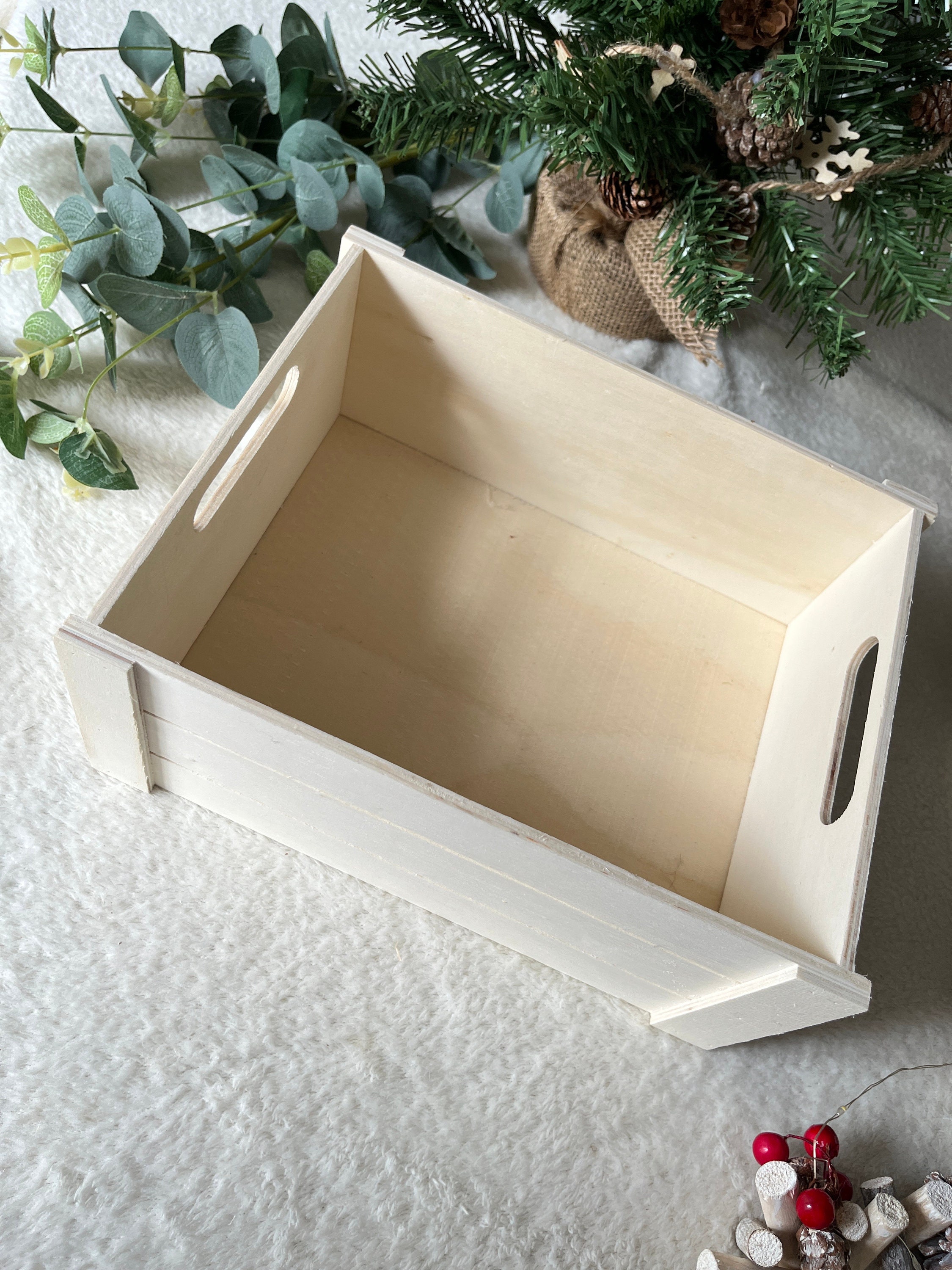 Christmas Eve Box Plaque Xmas Eve Box Ideas Personalised Name Sign for Girl  Engraved Wooden Name Keepsake Gift Box for Kids Crate Sign