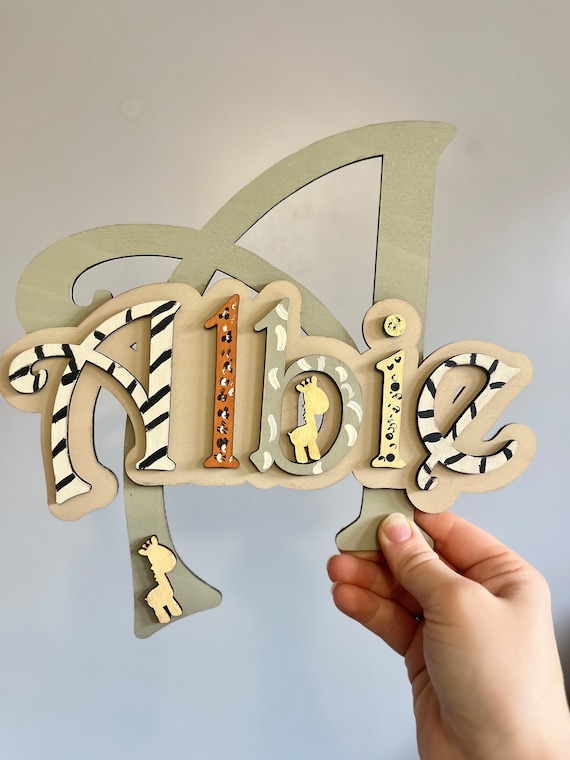 Panneau De Porte Personnalisé Dinosaures Avec Prénom – Décoration Chambre Enfant Dino – Cadeau Anniversaire Unique